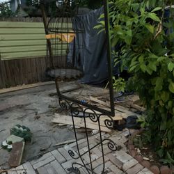 Vintage Metal Bird Cage Yard Decor