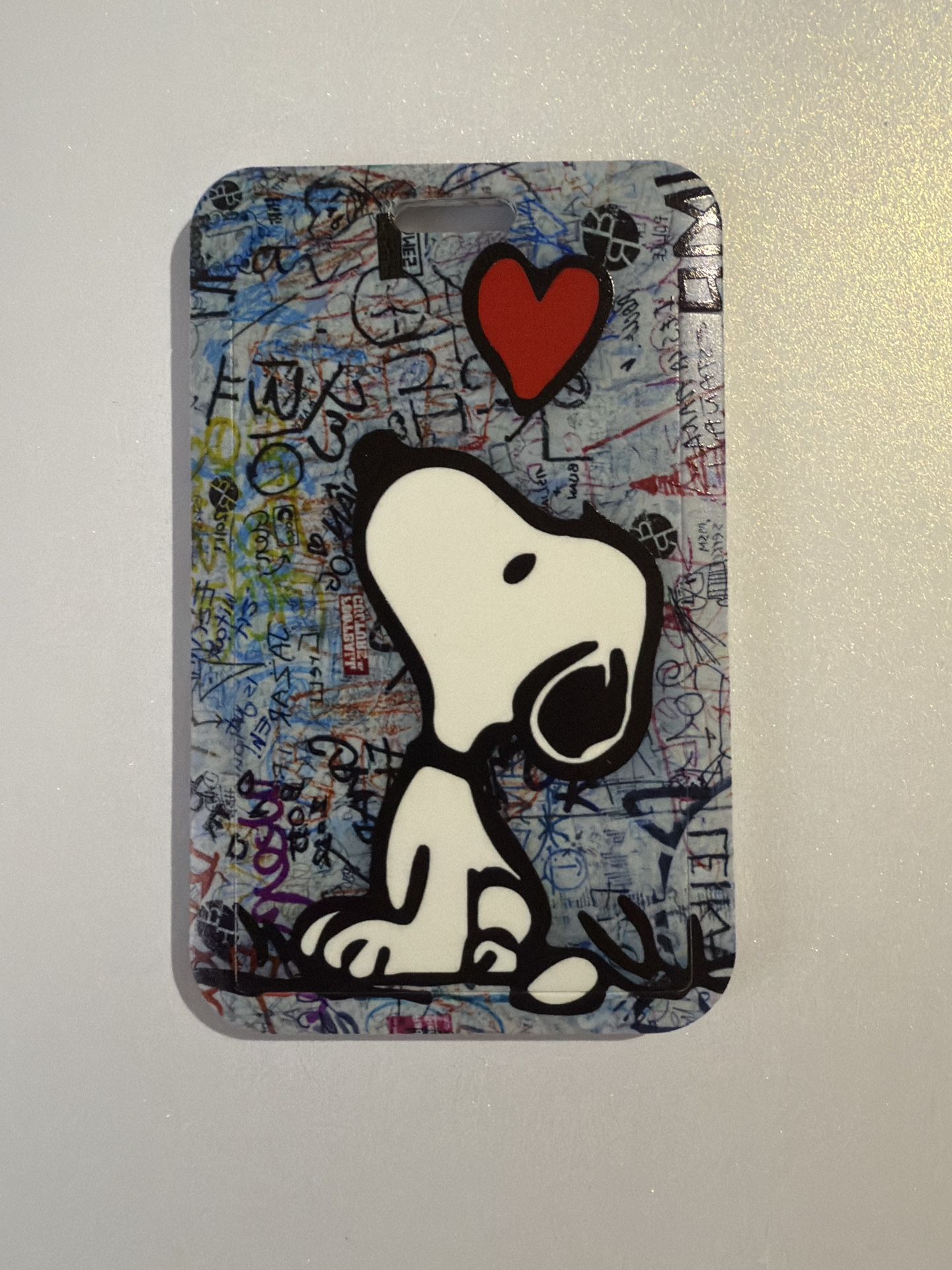 Snoopy Lanyard And Card Holder - Heart