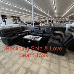 Reclining Sofa & Love Seat 