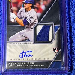 2026 Dodgers Topps Alex Freeland Major League Material Rookie Patch Auto RPA Grey /10🔥 2 Color Patch 
