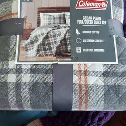 $55-NEWColeman Cedar PLAID Quilt Set