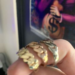 10k Gold Cuban Rings 