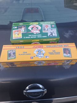 1990 & 1991 score baseball sets sealed