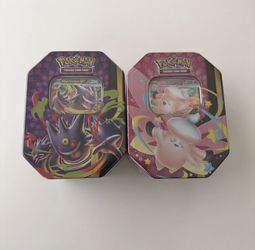Pokemon Mega Moonlit Tin Mega Clefable and Gengar 2 Tins Set
