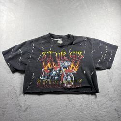 Vintage Furst of a Kind 2000 Sturgis Rally Thrash Distressed Women’s S Black#10A