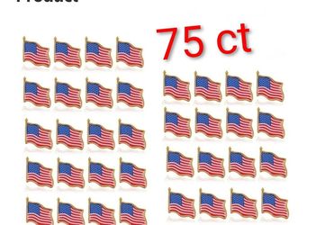75 gold American flag pen set