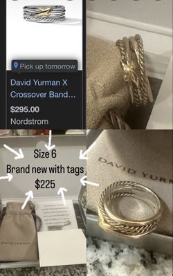 David Yurman Crossover Ring Size 6
