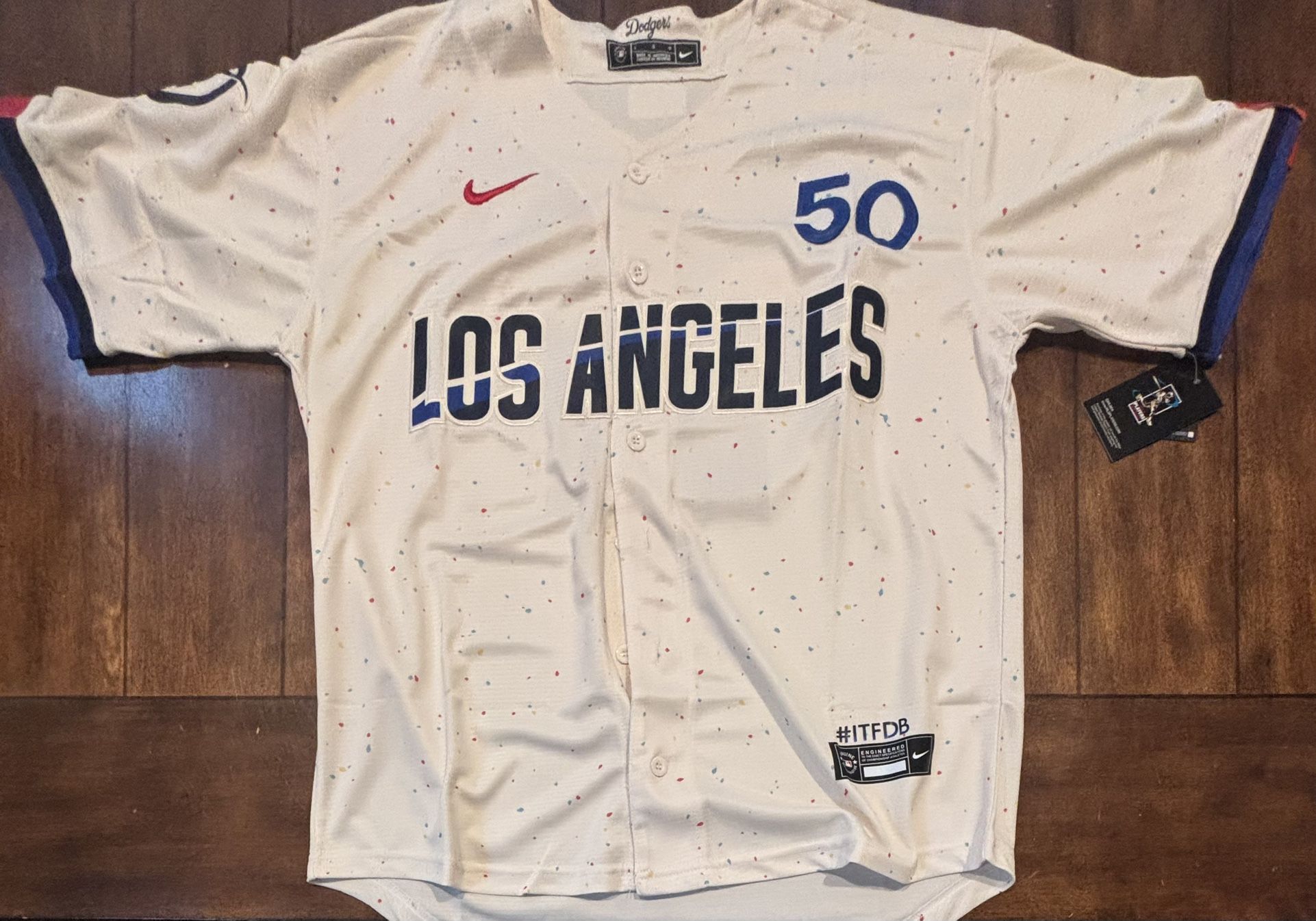 Mookie Betts Los Angeles Dodgers #50 City Connect Jersey Adult Large