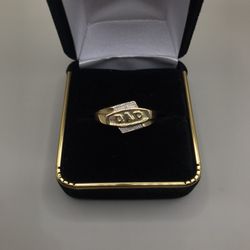 10K Gold Dad Ring with .05 CT Diamond – Timeless Tribute