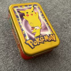 Pokemon Large Card Collection in a Vintage Tin & Pocket Monsters 