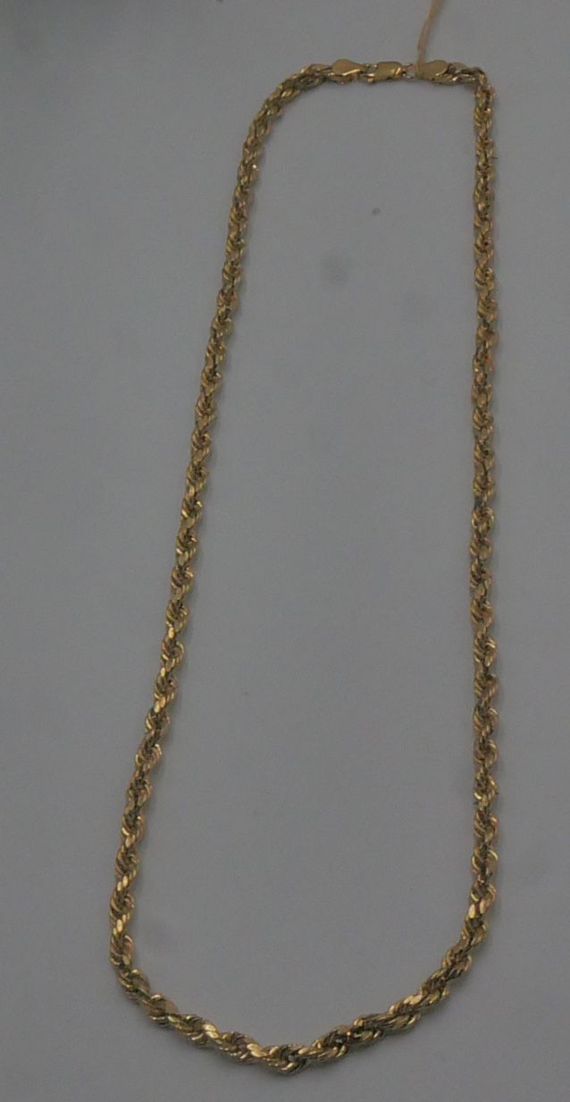 10kt yellow gold 22 inches chain 10.3 grams 4mm wide 876050-1 
