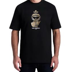 Karl Lagerfeld Men's Cotton Textured Karl Armour Graphic T-Shirt size: L, XL