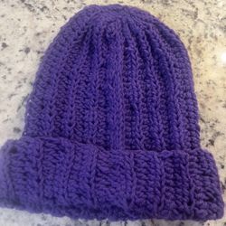 Purple Handmade Beenie