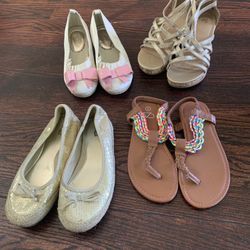 Pairs of 4 Stylish Girls Shoe Collection Size 1