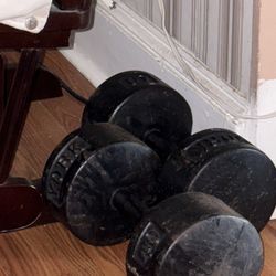 40 Pounds Dumbbells And Brand New Shirts For Sale 