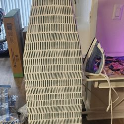 Ironing Board With Iron and Steamer