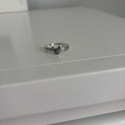 Authentic 925 Sterling Silver Disney Ring, Size 6.5, With Cz