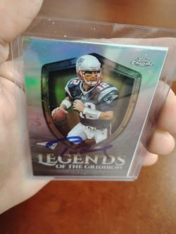 Signed Tom Brady Pats Legends Card with COA
