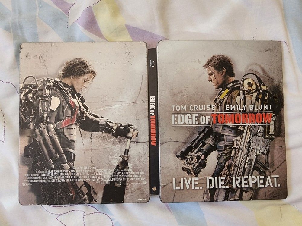 Tom Cruise Edge of Tomorrow Live Die Repeat SteelBook Collector Edition Case Movie Blu-ray sci-fi action
