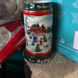 Budweiser 1991 Holiday Stein 