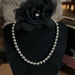 Beautiful ! Silver Beaded Necklace !!!!