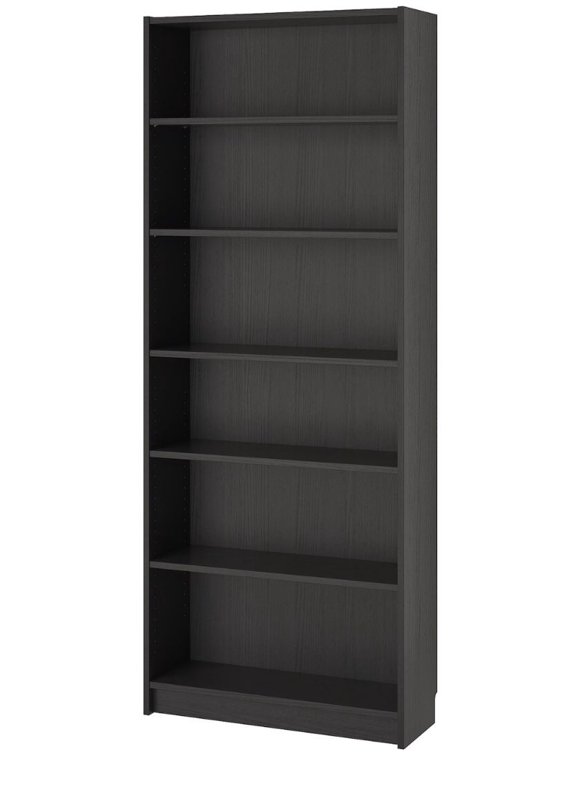 Black Bookcase, 6 shelves