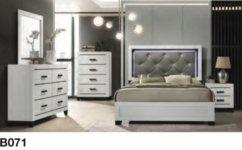 QUEEN SIZE BEDROOMS 7 PIECES/ MATTRESS+BOX+BED FRAME+DRESSER+MIRROR+CHEST+NIGHTSTAND BRAND NEW DELIVERY 🚚 AVAILABLE ALL CITIES!