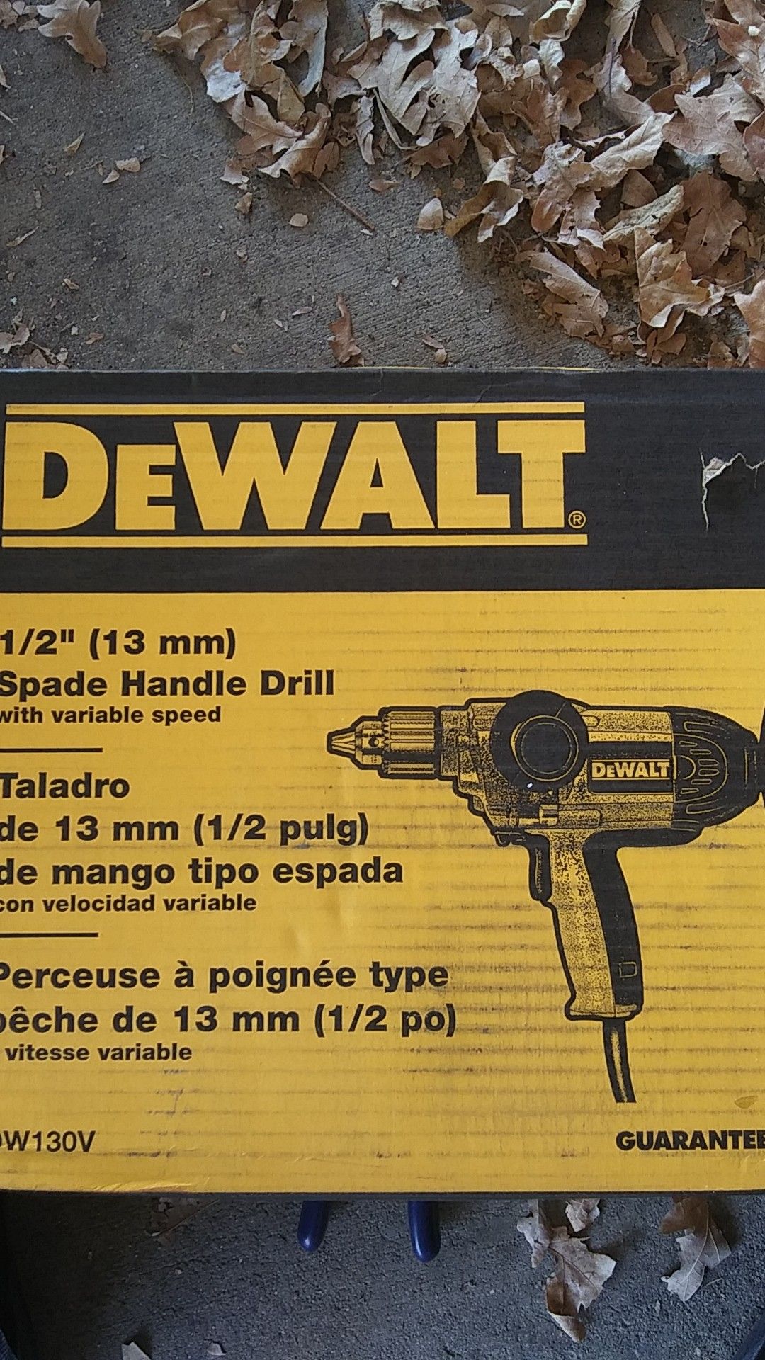 DeWalt Spade handle drill 1/2 inch