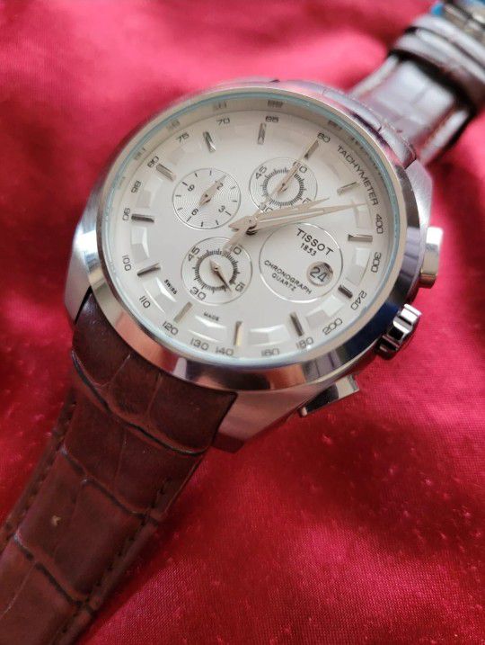 ⚡️ BRAND NEW Tissot Couturier Tachymeter Chronograph Men's Leather Watch