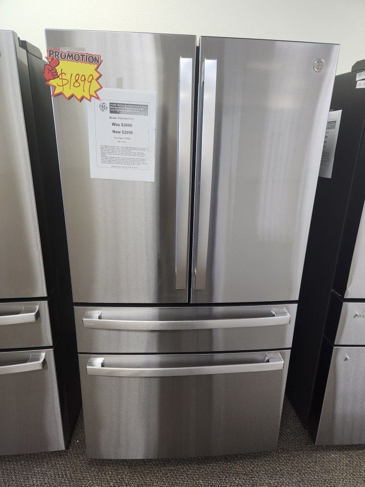 Profile 28.7 cu. ft. 4-Door French Door Refrigerator in Stainless Steel with Dual-Dispense Autofill Pitcher