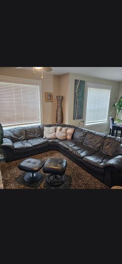 Gray sectional couch