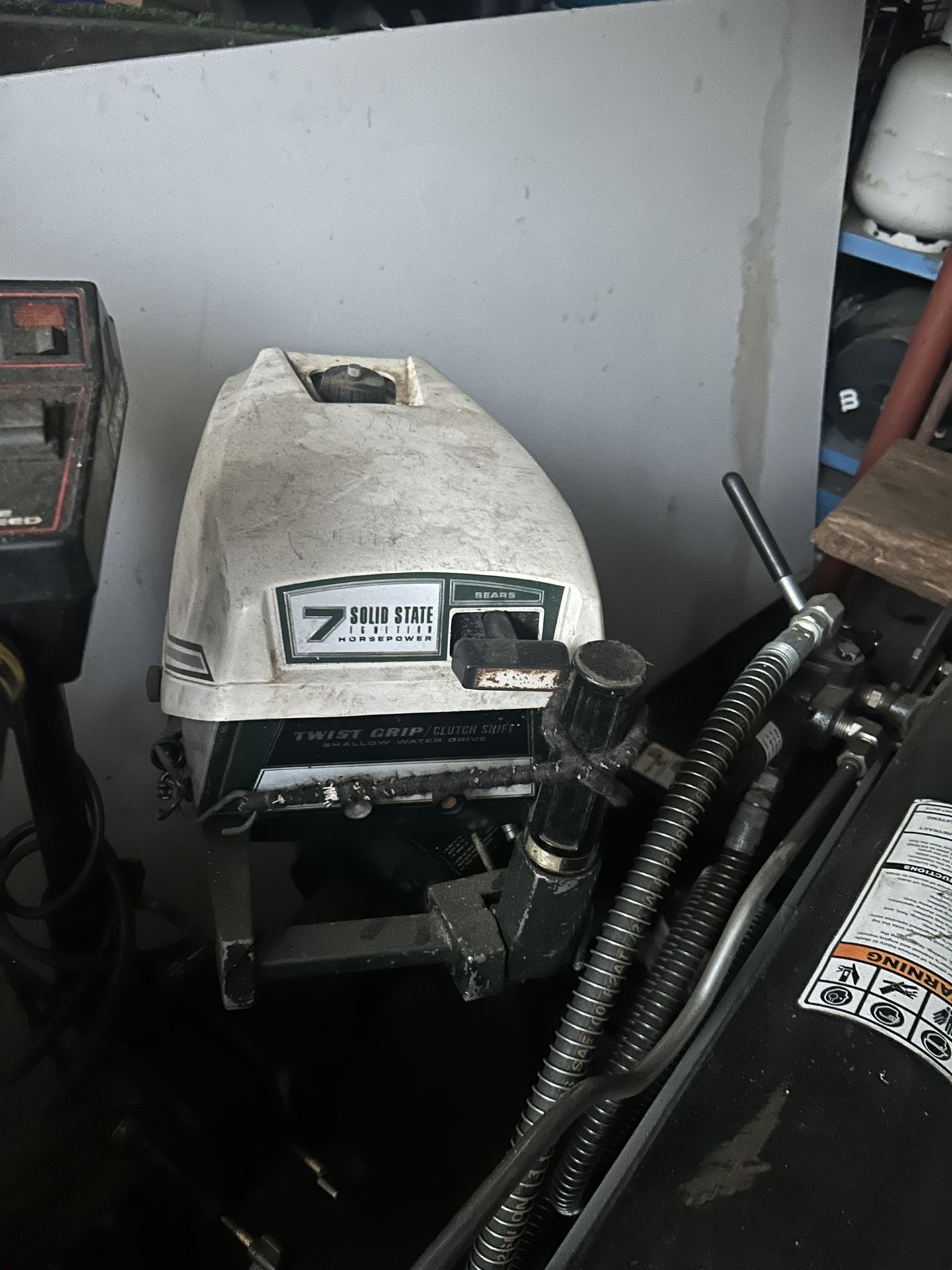 7 HP Gas Motor (Ted Williams Model) and Electric Sears Craftsman Trolling Motor 