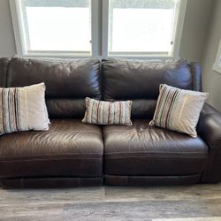 Brown Leather Sofa