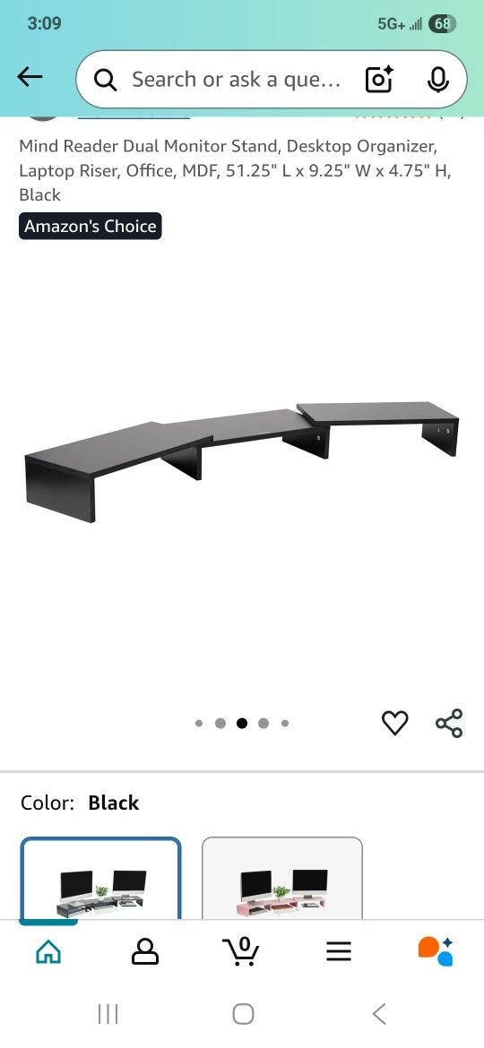 Computer Stand For 2 Monitors, $15
