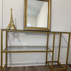 Entryway table And Mirror 