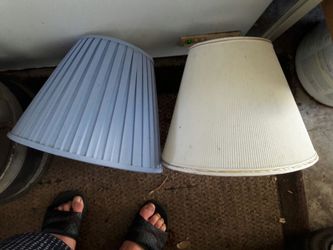 lampshade white and blue