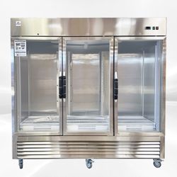 NSF Commercial 3 Door Stainless Steel Refrigerator KR-82BG1