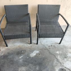 Pair of small patio chairs