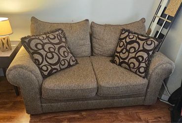 Gray Sofa & Loveseat Set – Good Condition