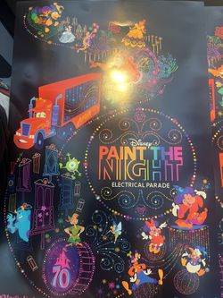 Disneyland Magic Key Poster Paint The Night 70th Anniversary 