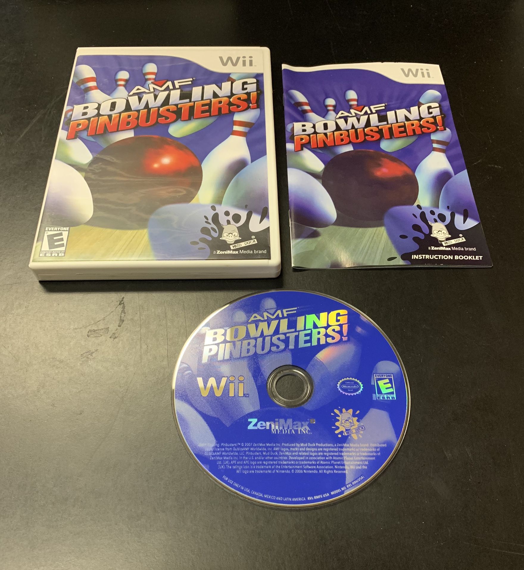 AMF Bowling: Pinbusters Nintendo Wii Game Complete With Manual Tested CIB