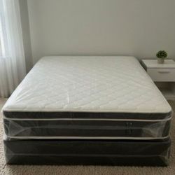 New Queen Size Mattress With Box Spring Set Colchones Nuevos Queen Size 2pcs 