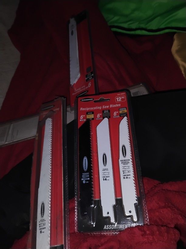 Warrior Reciprocating Sawzall Blades 12 Pack Of 6-in Wood 6 In Thick Metal And 6-in General Purpose Blades 12-in Reciprocating Sawzall Blades And Five