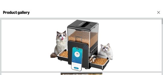 New Automatic Cat Feeder with 5G WiFi for 2 Cats, Adjustable Height for Small Pets, Dual Bowls, 20 Cups/5L Dry Food Auto Pet Dispenser, Voice Record, 