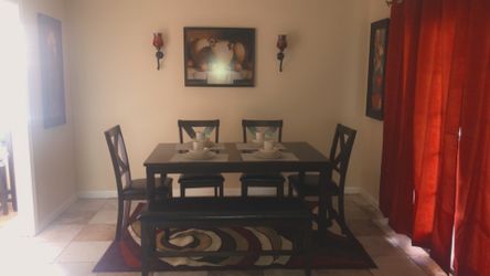 Table and rug for sale $250