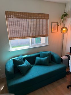 Emerald Green 70" Convertible Sofa Bed
