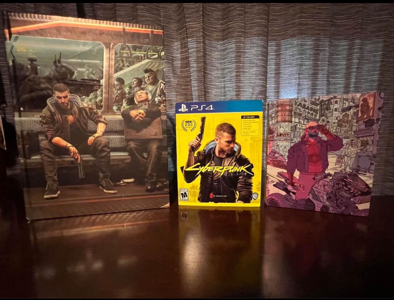 Cyberpunk 2077 (PS4) + Guide & Steelbook Case