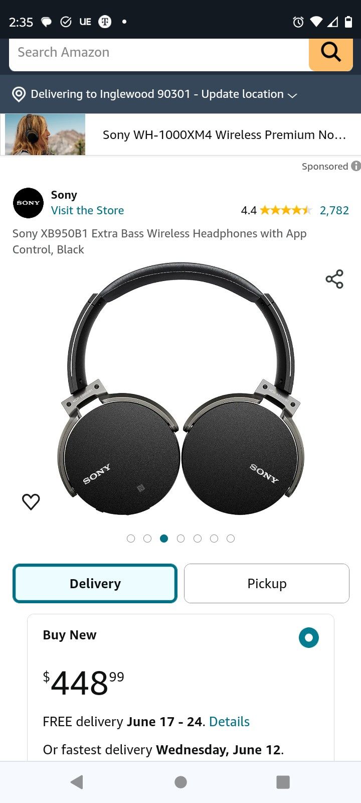 SONY BLUETOOTH HEADPHONES  $OBO$