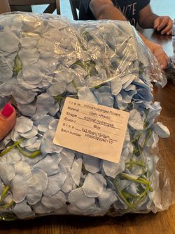 Artificial flower-hydrangeas Blue Color , for center pieces, flower walls. 5 packs- brand new
