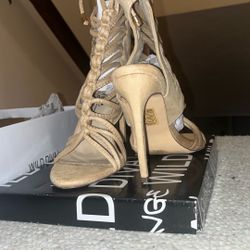 So Me, Lucille, Size 9 Heels Tight Ups Suade 